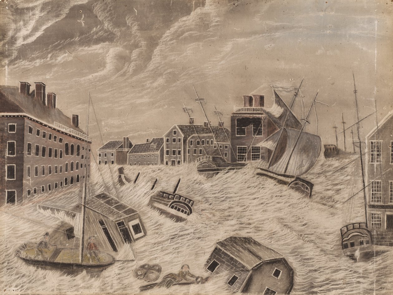 Rynek, Providence, Rhode Island, podczas Wielkiej Wrześniowej wichury, 1815, 1815. autorstwa Unbekannt