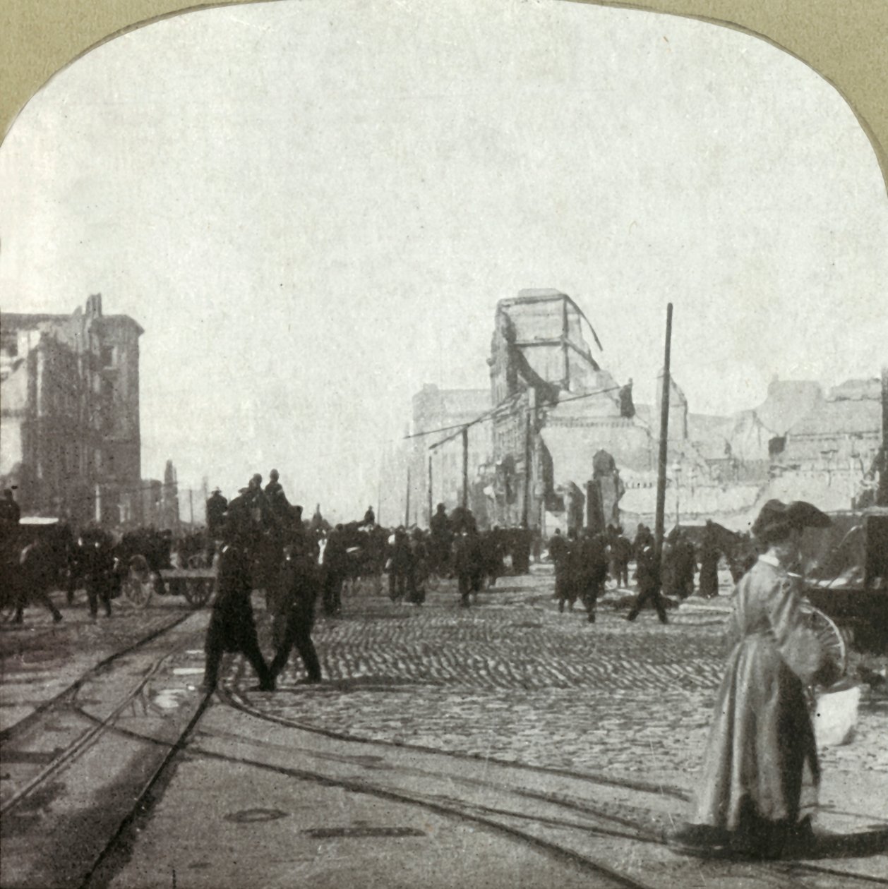Market Street od bazy promowej - w oddali budynki Kroniki i Call, 1906. autorstwa Unbekannt
