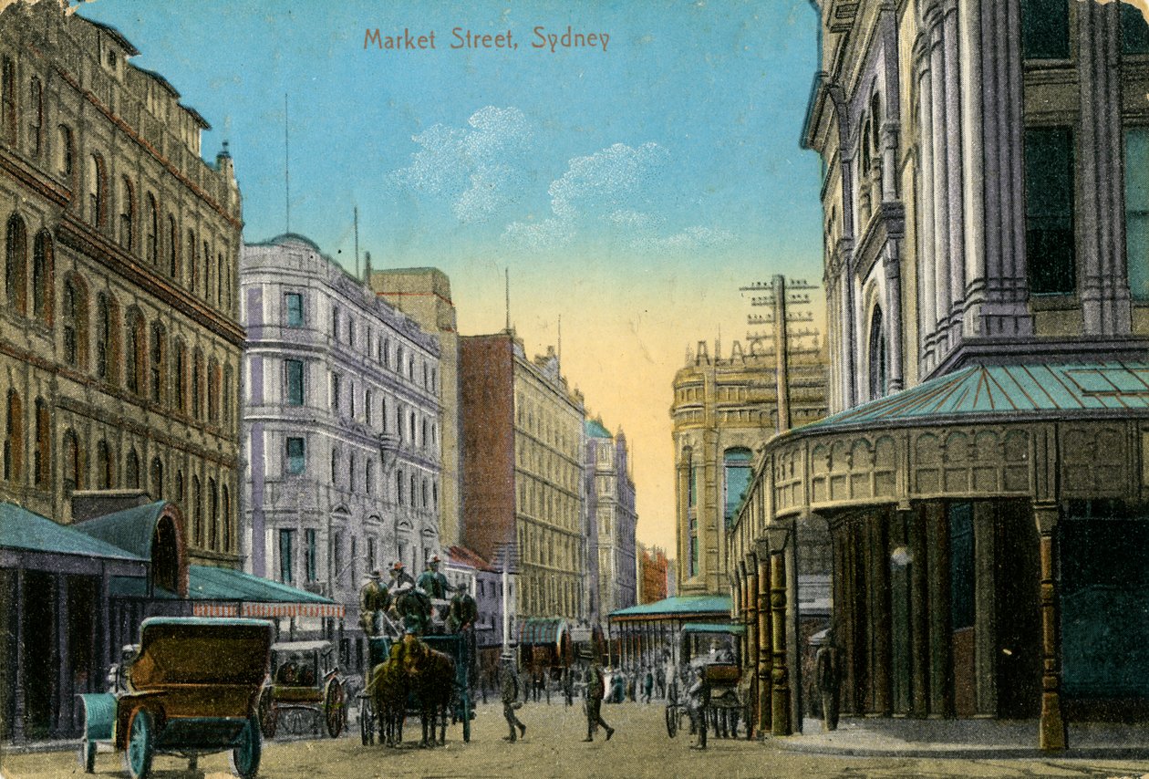 Market Street, Sydney, Nowa Południowa Walia, Australia, c1900-c1919 autorstwa Unbekannt