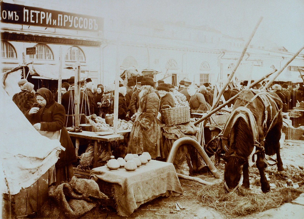 Targ na nabrzeżu Moskworieckim, Moskwa, Rosja, 1911 autorstwa Unbekannt