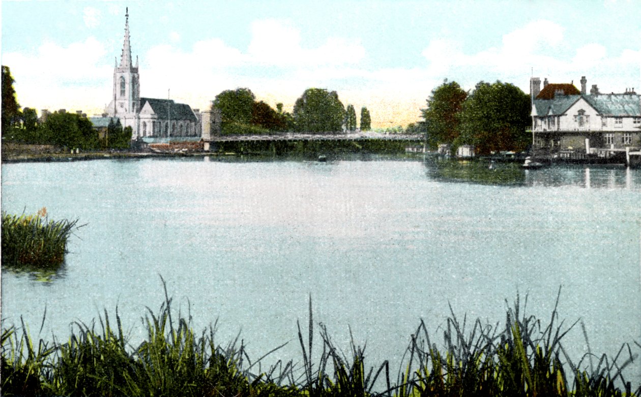 Most i kościół Marlow, Buckinghamshire, XX wiek autorstwa Unbekannt