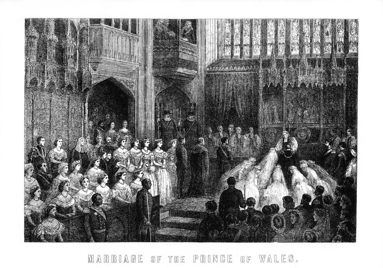Ślub księcia Walii, kaplica św. Jerzego, Windsor w dniu 10 marca 1863 r. 1899 r autorstwa Unbekannt