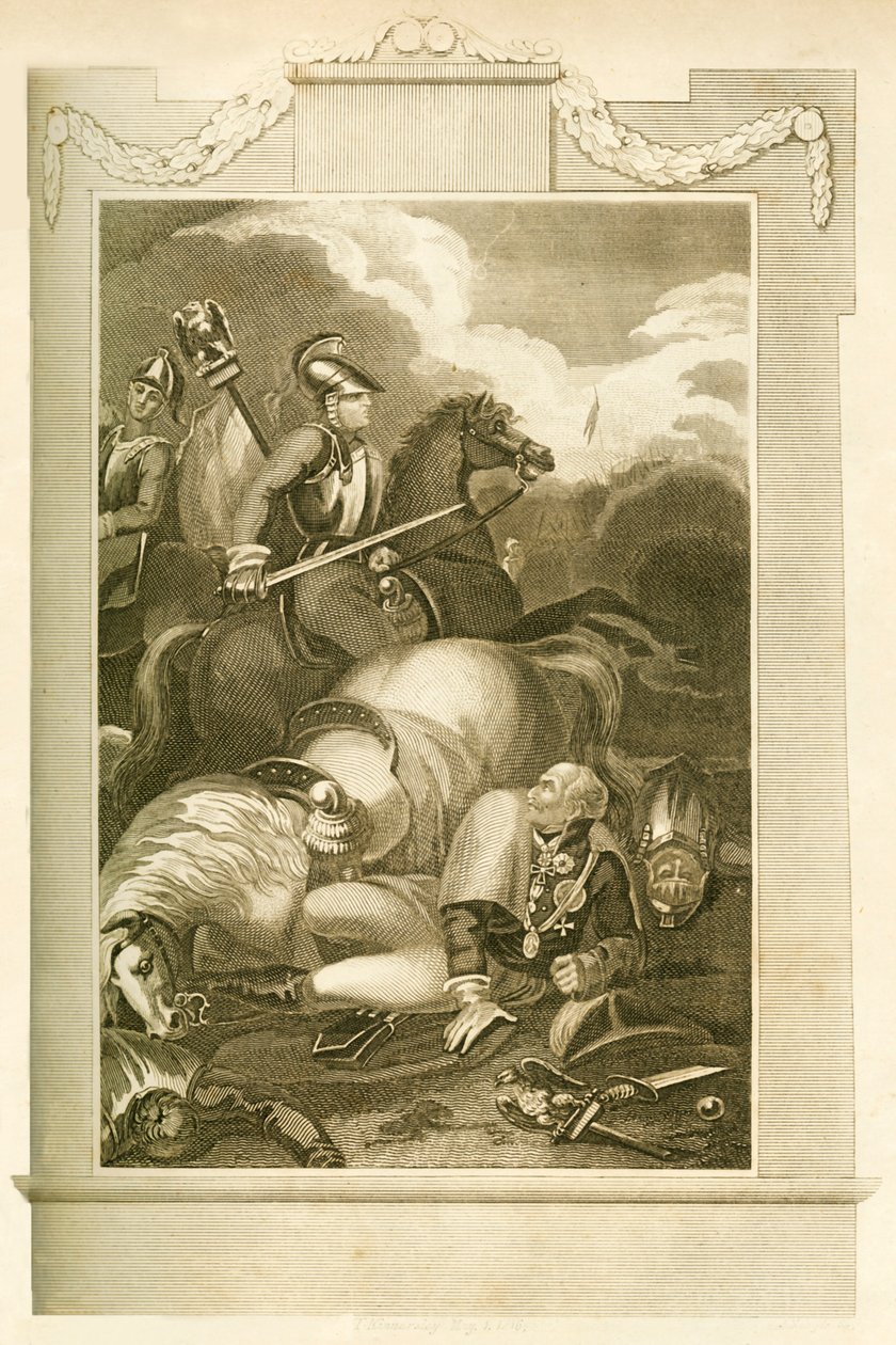 Marszałek Blucher w bitwie pod Ligny, 16 czerwca 1815, 1816. autorstwa Unbekannt