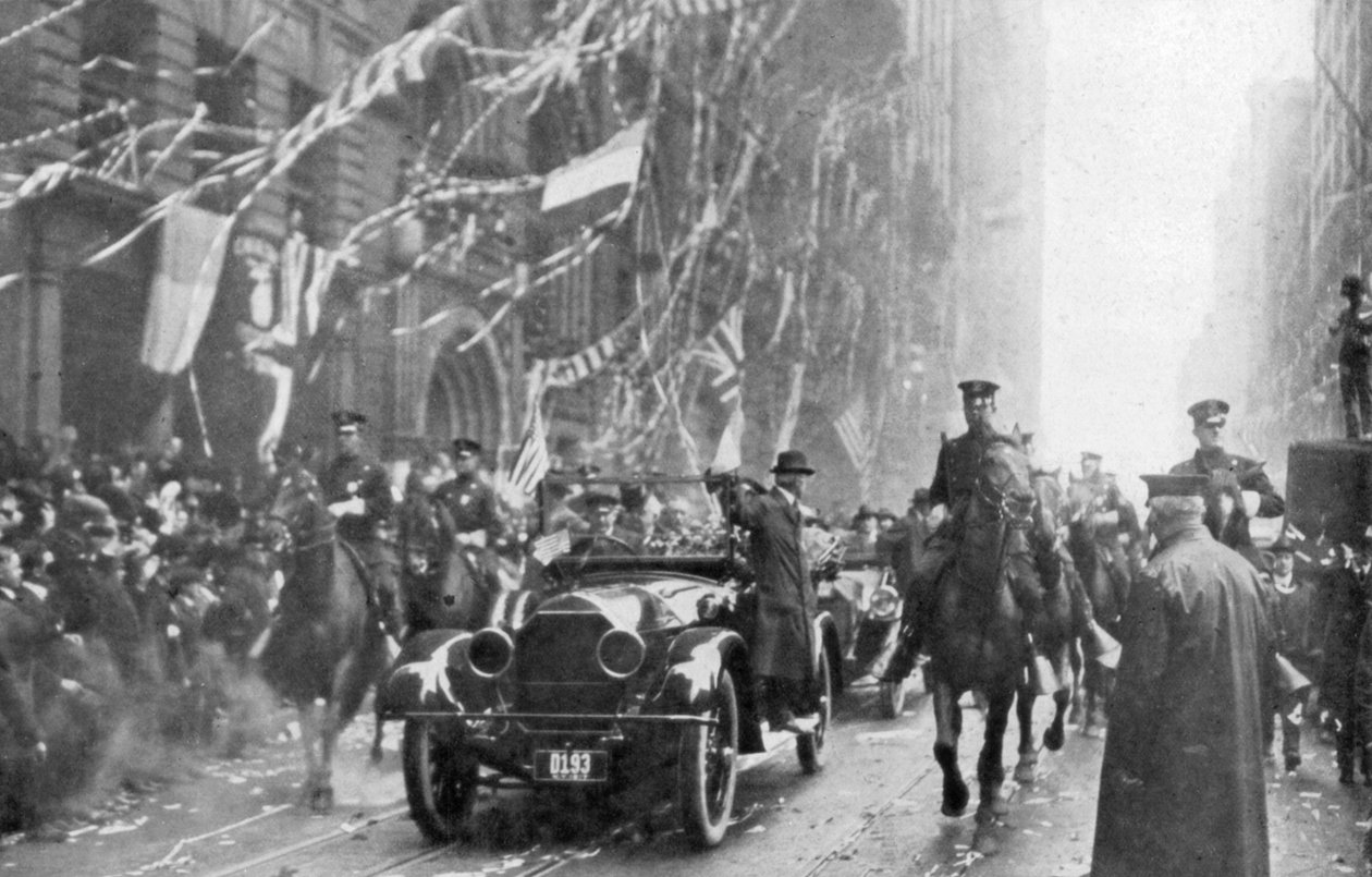 Marszałek Joffre i Viviani przybywają do Nowego Jorku, pierwsza wojna światowa, 9 maja 1917 r. autorstwa Unbekannt