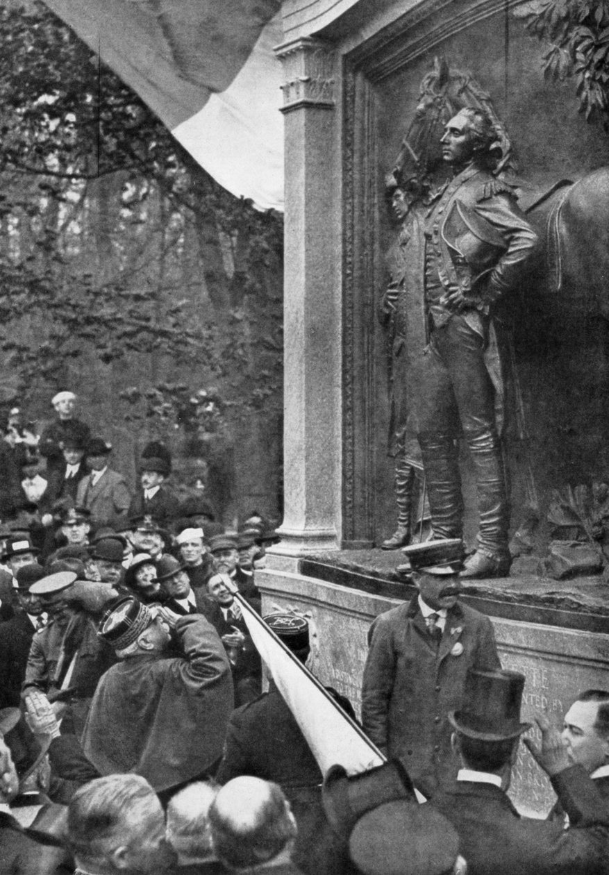 Marszałek Joffres hołd dla markiza de Lafayette, Prospect Park, Brooklyn, Nowy Jork, USA, 1917 autorstwa Unbekannt