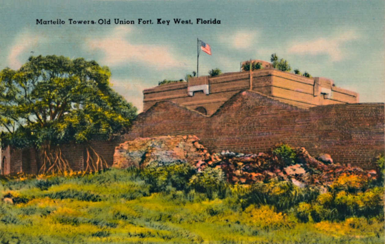 Martello Towers Old Union Fort, Key West, Floryda, c1940 autorstwa Unbekannt