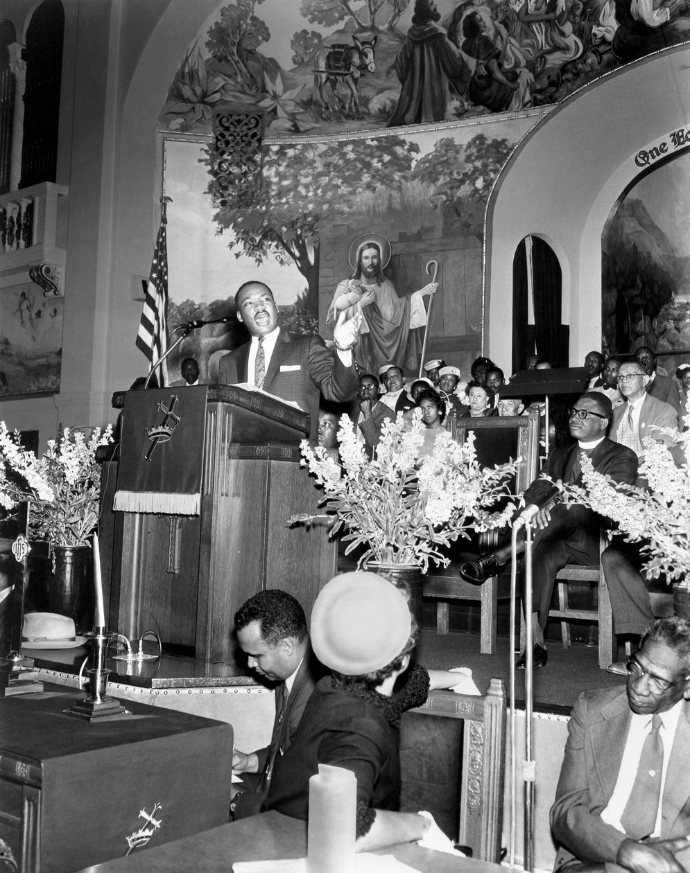 Martin Luther King Jr, amerykański działacz na rzecz praw obywatelskich Czarnych, ok. 1968 r. autorstwa Unbekannt