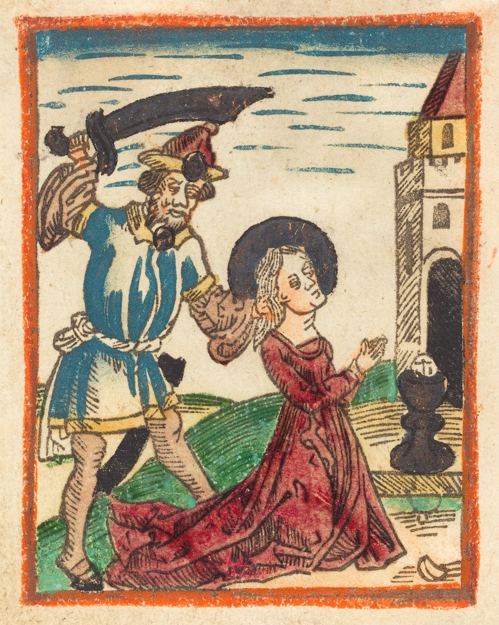 Męczeństwo św. Barbary, 14801490. autorstwa Unbekannt