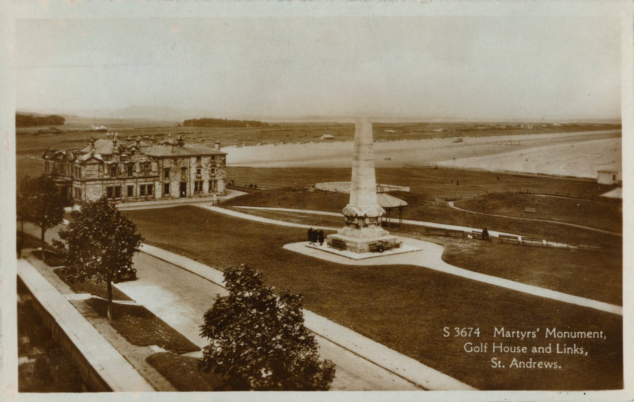 Pomnik Męczenników, Golf House and Links, St. Andrews, ok. 1900. autorstwa Unbekannt