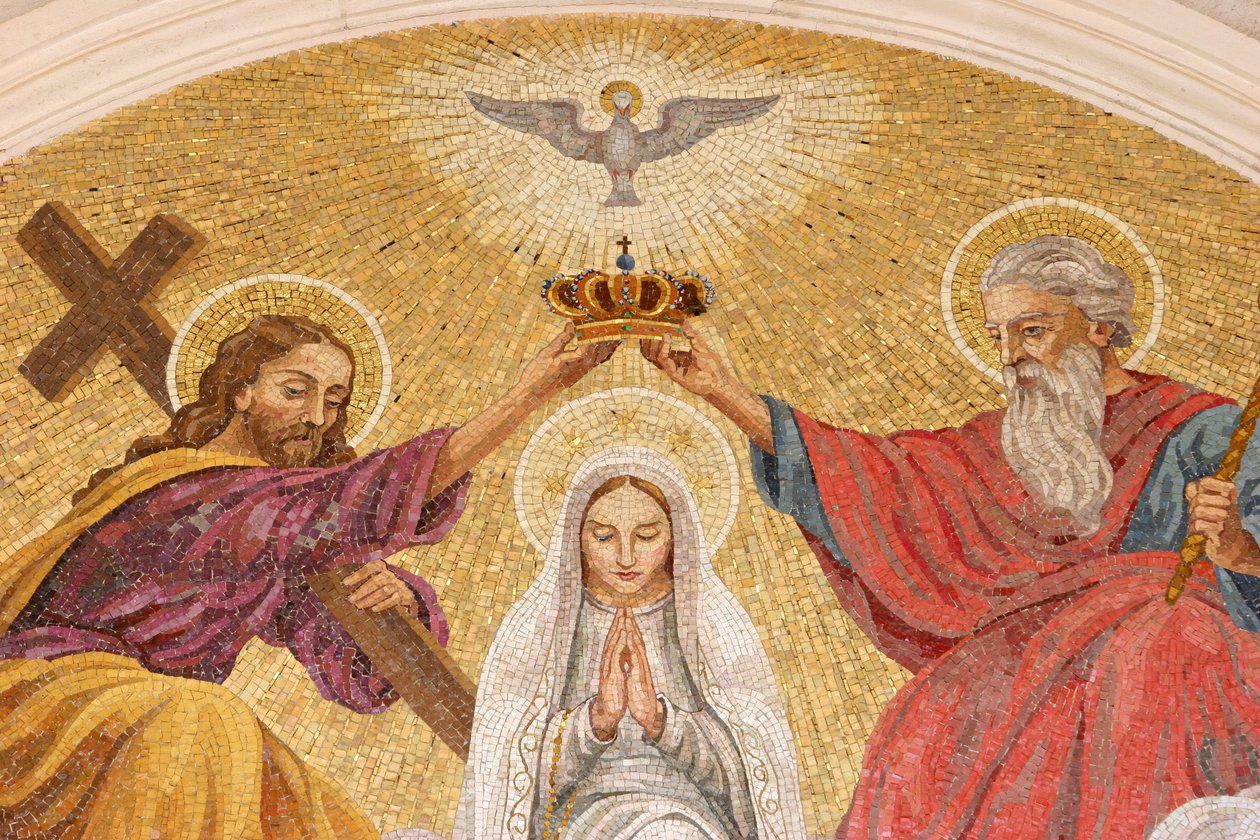 Koronacja Maryi . Bazylika Fatimska, Fatima, Portugalia autorstwa Unbekannt