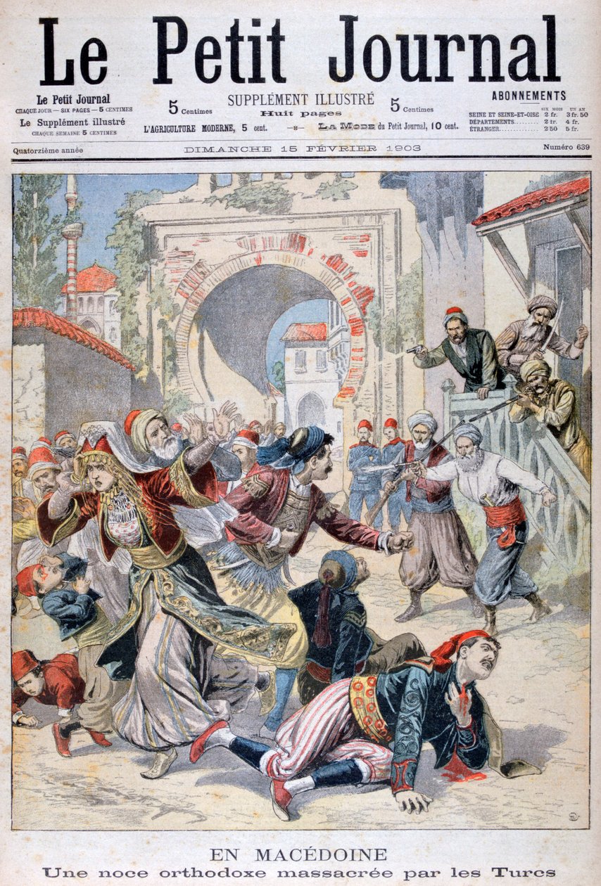 Masakra Turków na macedońskim prawosławnym ślubie, 1903 autorstwa Unbekannt