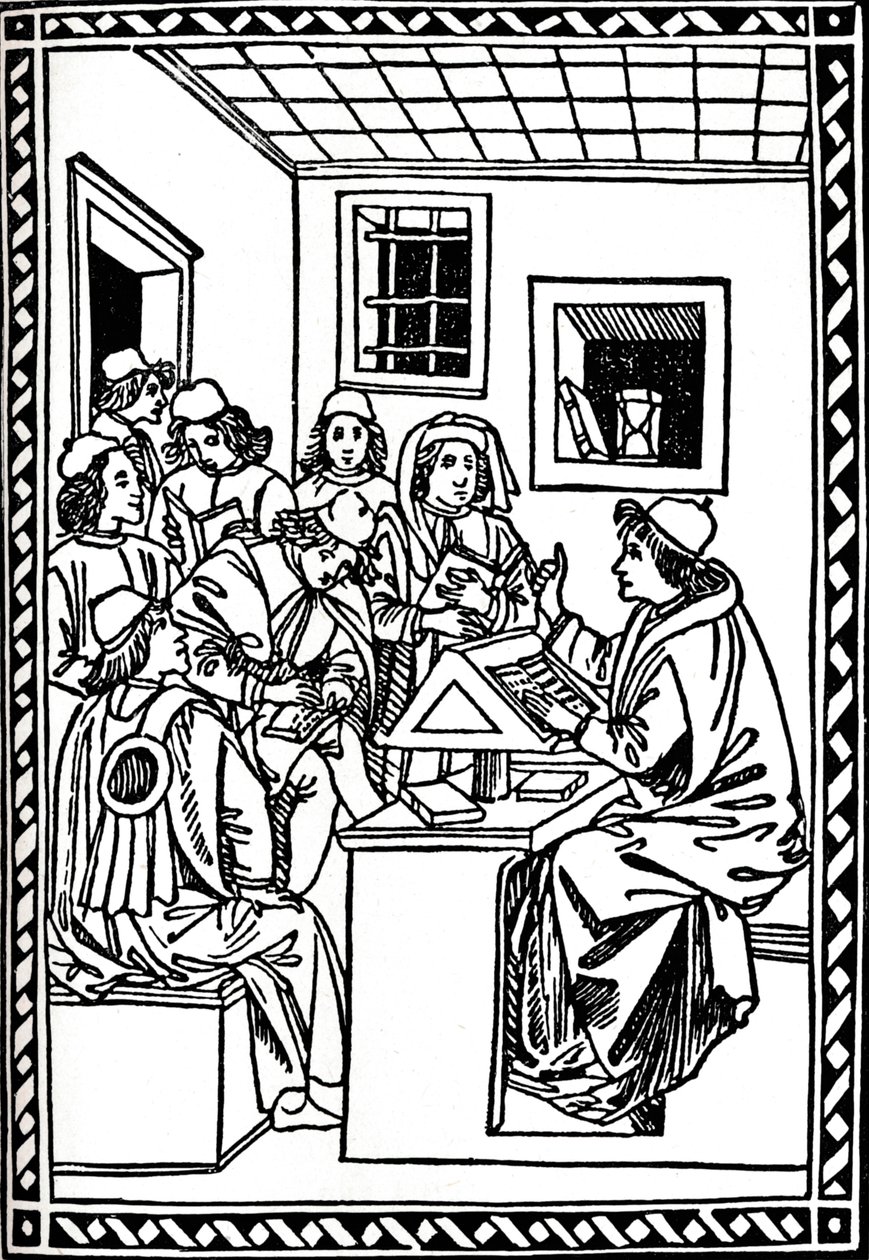 Opanuj ze swoimi uczniami. Christoforo Landino, 1492, 1917 autorstwa Unbekannt