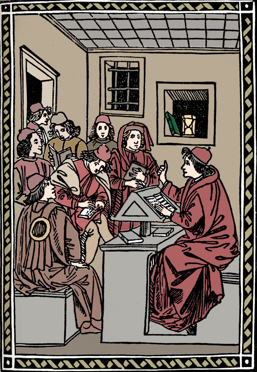 Opanuj ze swoimi uczniami. Christoforo Landino, 1492, 1917 autorstwa Unbekannt