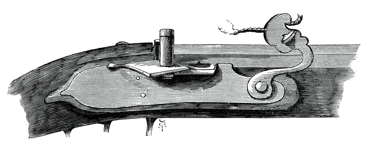 Matchlock, koniec XVII wieku, z Tower of London, ok. 1880 autorstwa Unbekannt