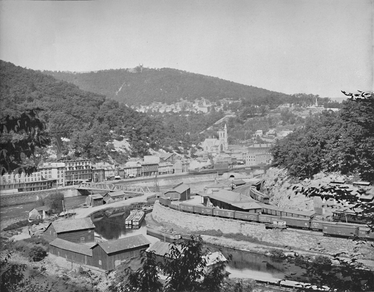Mauch Chunk, Pensylwania, ukazujący górę Pisgah, ok. 1897 r. autorstwa Unbekannt