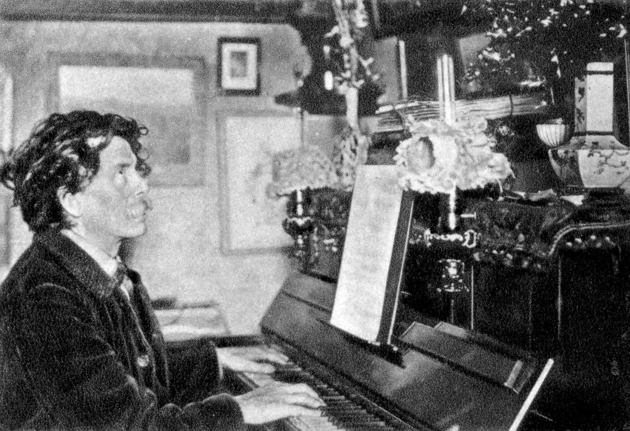 Maurice Rollinat, poeta francuski, gra na fortepianie, 1902 autorstwa Unbekannt