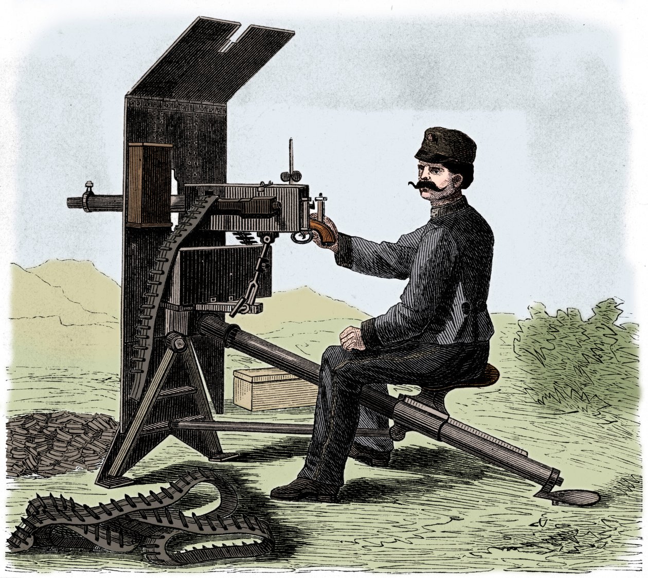 Karabin maszynowy Maxim, ok. 1895 r. autorstwa Unbekannt