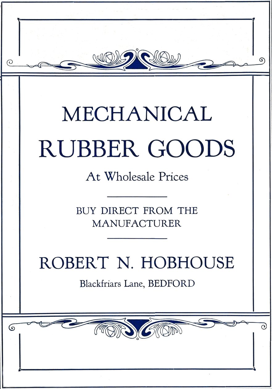 Mechaniczne wyroby gumowe - reklama Roberta N. Hobhouse