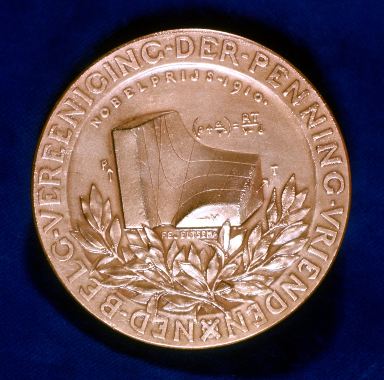 Medal upamiętniający holenderskiego fizyka Johannesa Diderika van der Waals autorstwa Unbekannt