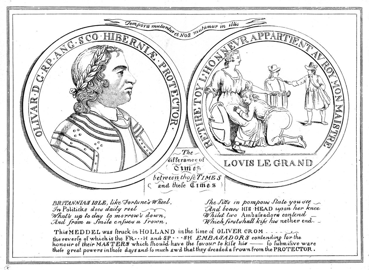 Medal z czasów Olivera Cromwella, XVII w. autorstwa Unbekannt