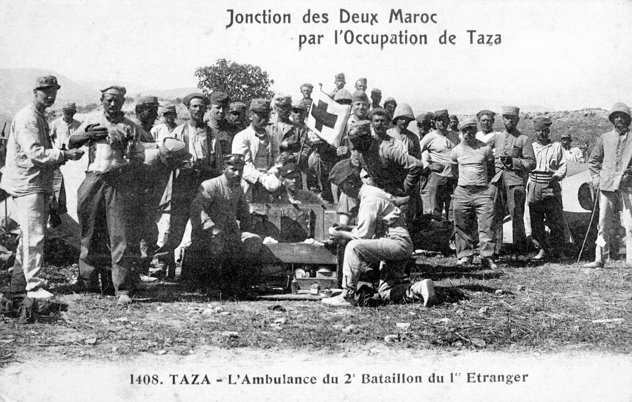 Personel medyczny 2 batalionu Legii Cudzoziemskiej Francuskiej, Taza, Maroko, 1904 autorstwa Unbekannt