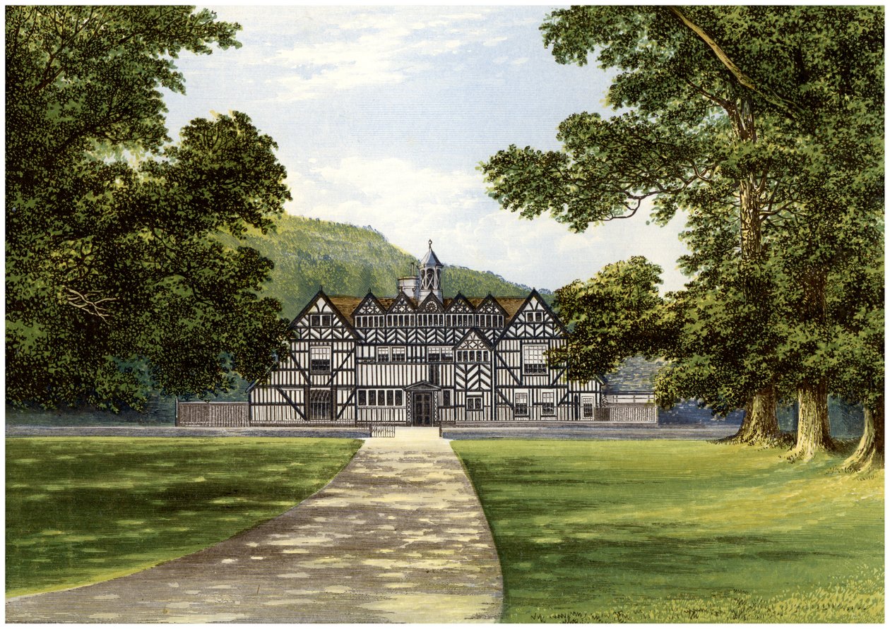 Meer Hall, niedaleko Droitwich, Worcestershire, dom rodziny Bearcroftów, ok. 1880 r. autorstwa Unbekannt