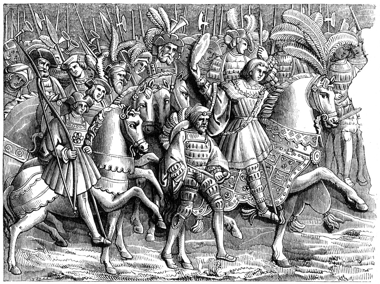Spotkanie na Polu Złotego Płótna, ok. XVI w. 1849 r. autorstwa Unbekannt