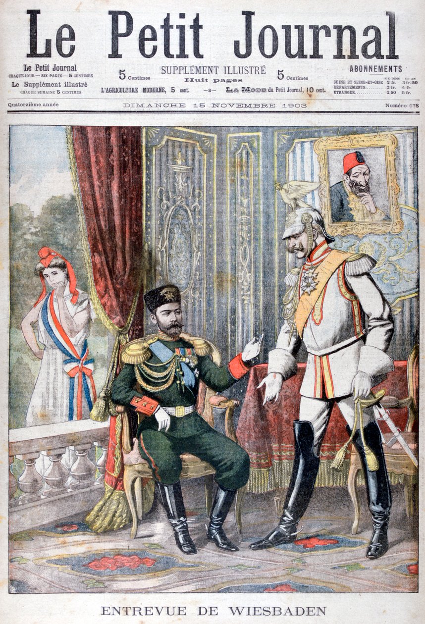 Spotkanie cara Mikołaja II z cesarzem Wilhelmem II, Wiesbaden, Niemcy, 1903 autorstwa Unbekannt