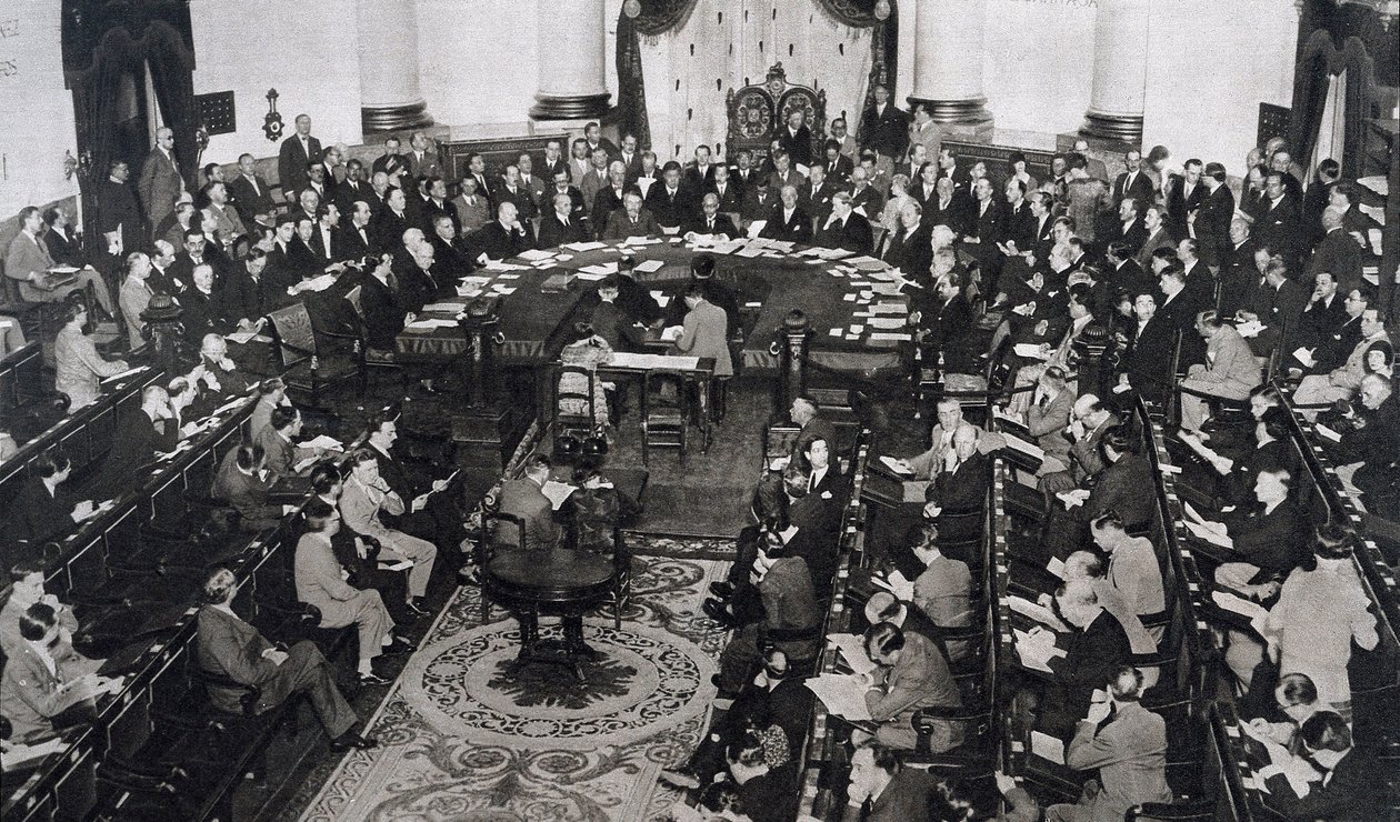 Spotkanie SDN lub Ligi Narodów 10.06.1929 w Pałacu Senatu w Madrycie, Hiszpania autorstwa Unbekannt