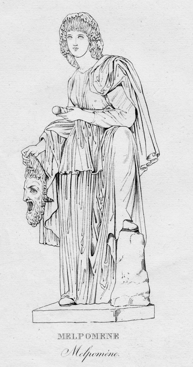 Melpomen Melpoméne, ok. 1850 autorstwa Unbekannt