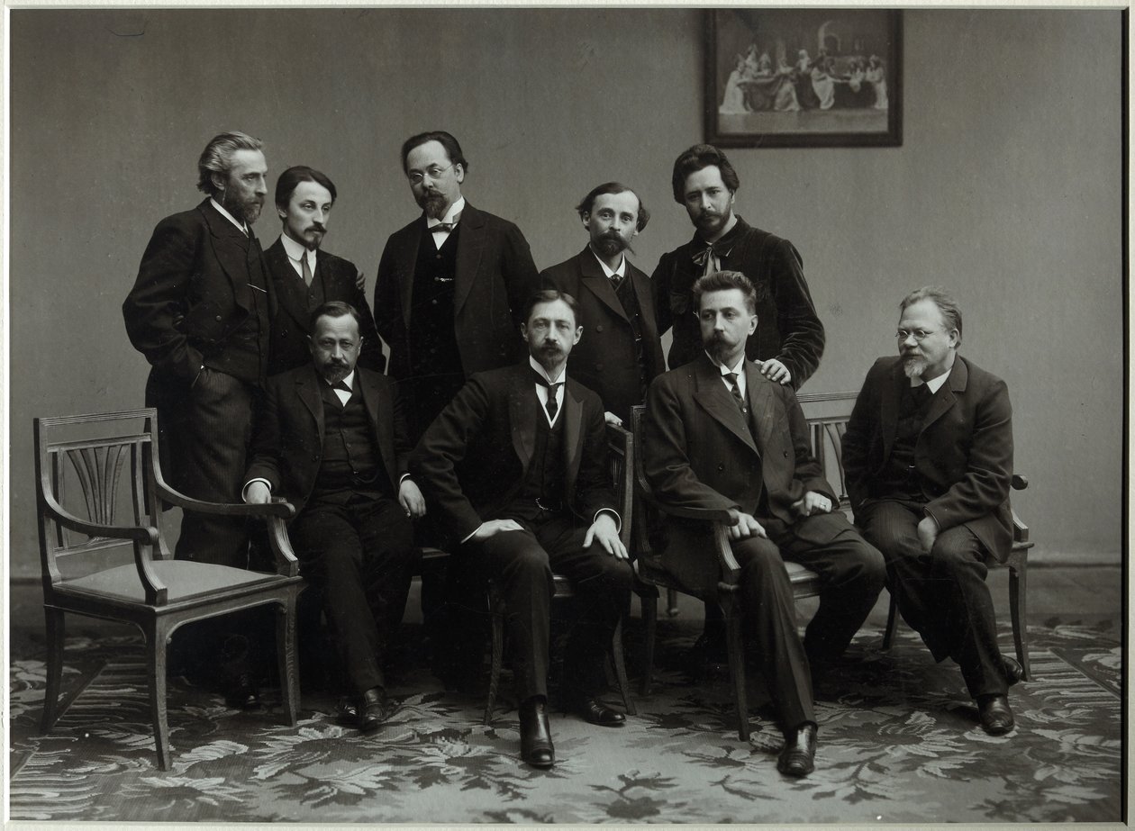 Członkowie Grupy Literackiej Sreda Środa, 1910 autorstwa Unbekannt