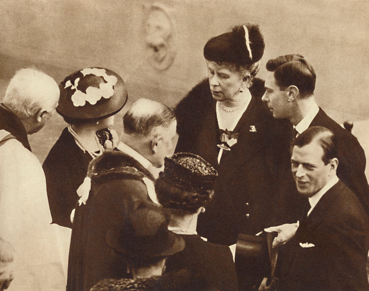 Odsłonięcie pomnika jego ojca, zamek Windsor, 23 kwietnia 1937 r. autorstwa Unbekannt