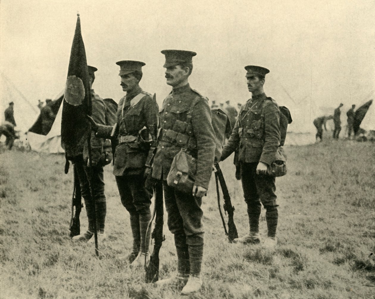 Ludzie z kanadyjskiej lekkiej piechoty księżnej Patricias, 1915, c1920. autorstwa Unbekannt
