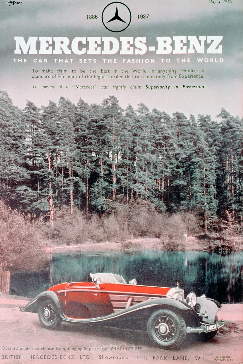 Reklama samochodu Mercedes-Benz, 1937 autorstwa Unbekannt