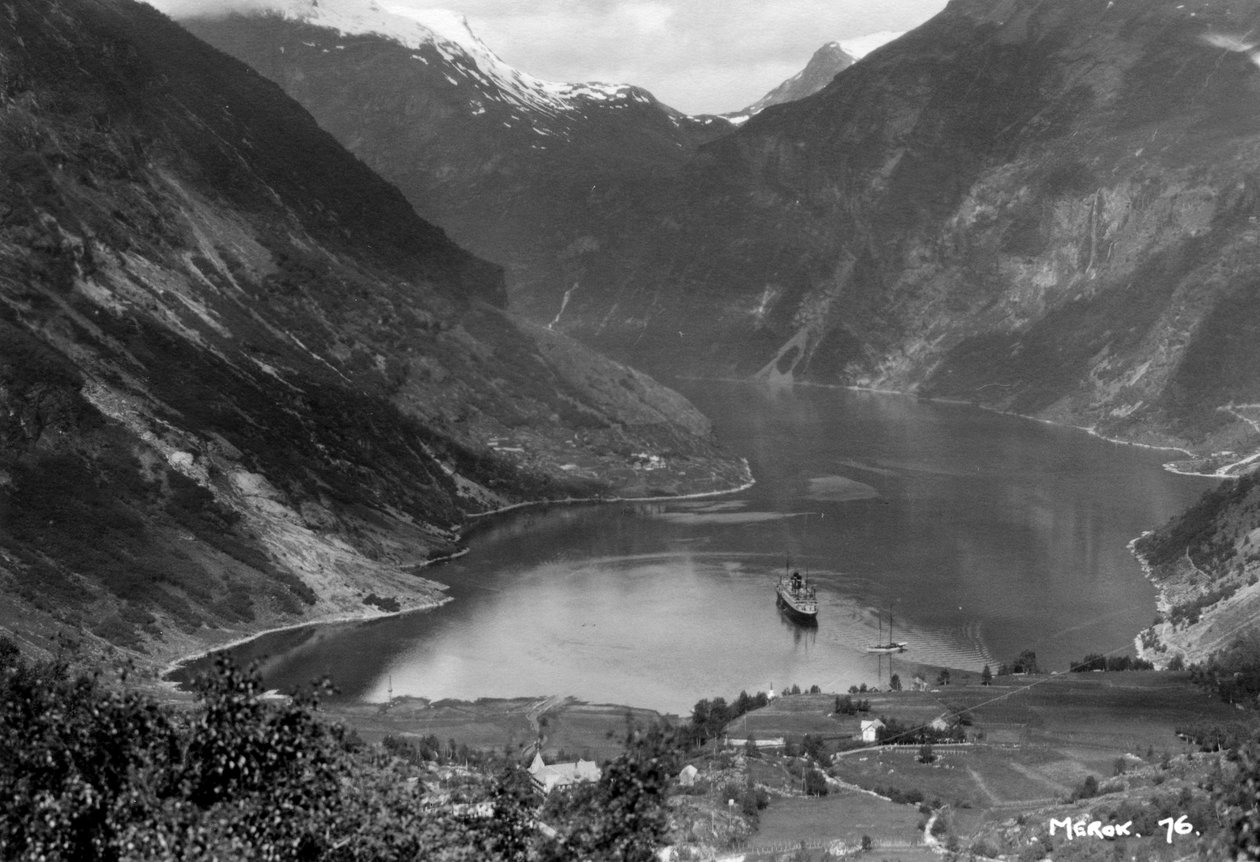 Merok, Geirangerfjord, Norwegia, 1929 autorstwa Unbekannt