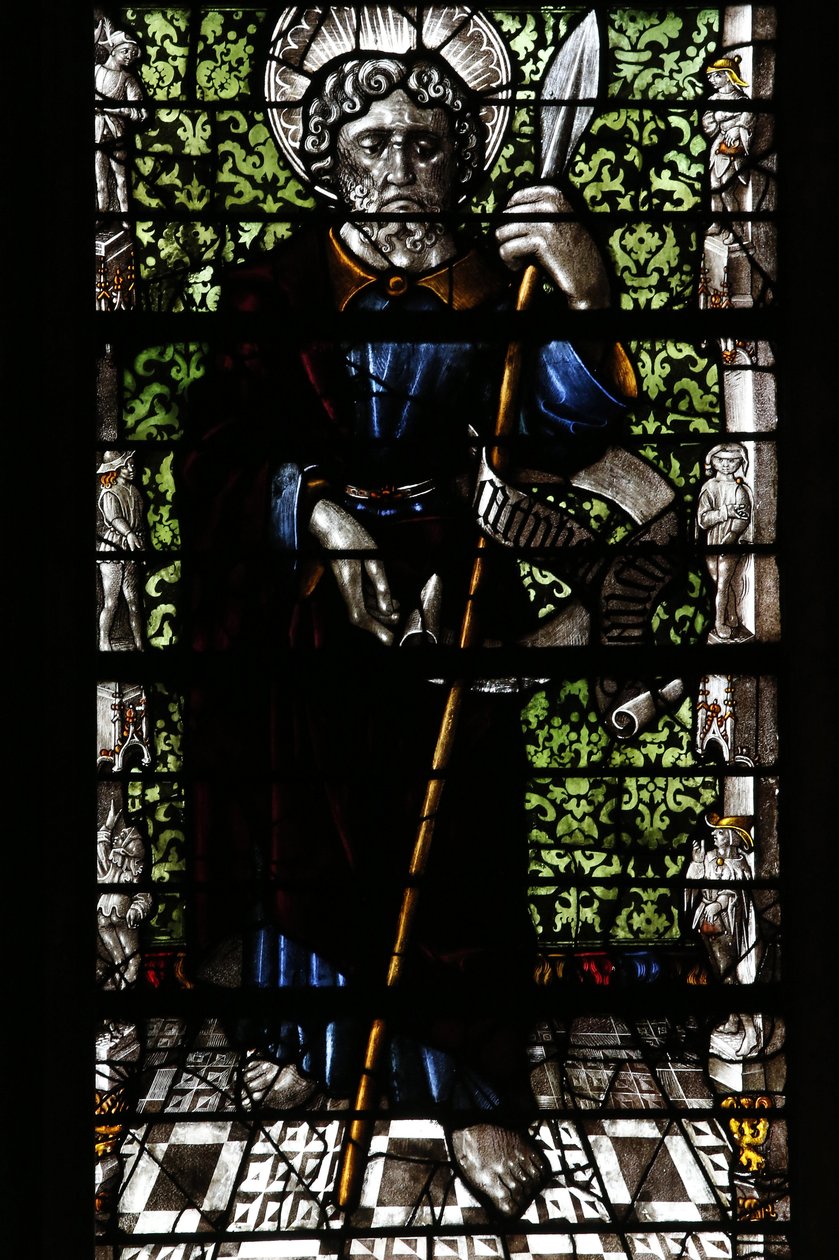 Katedra w Metzu. Witraż autorstwa Thiebaut de Lixheim 1504. Apostoł, Metz, Francja autorstwa Unbekannt
