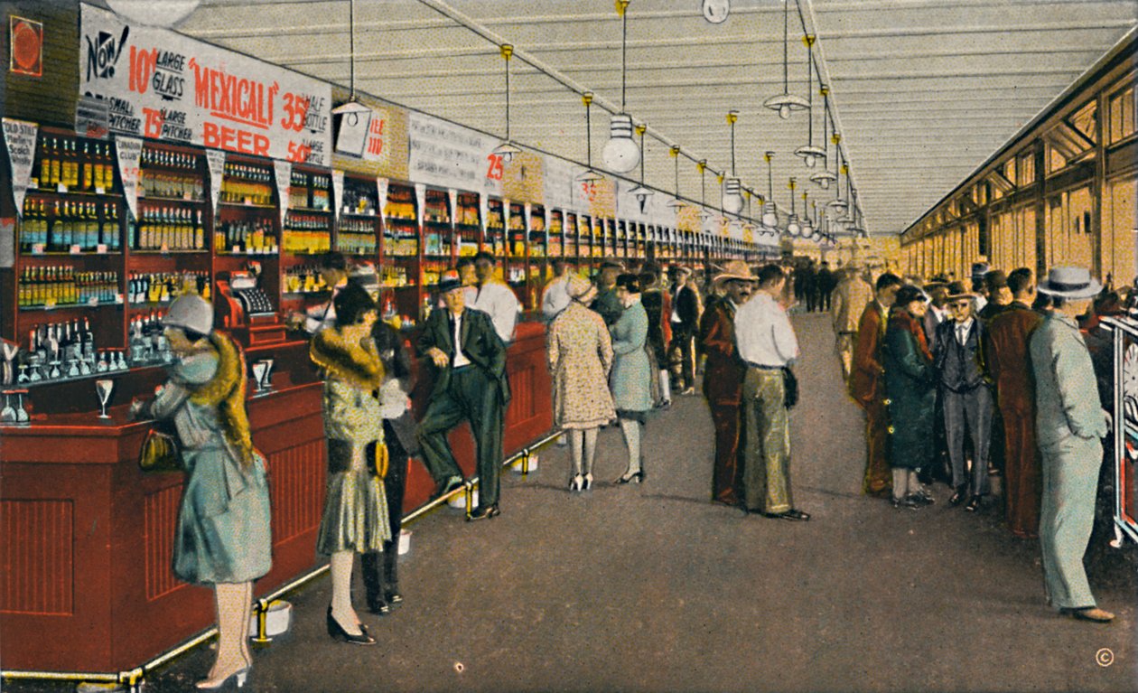 Piwiarnia Mexicali, najdłuższy bar na świecie, c1939 autorstwa Unbekannt