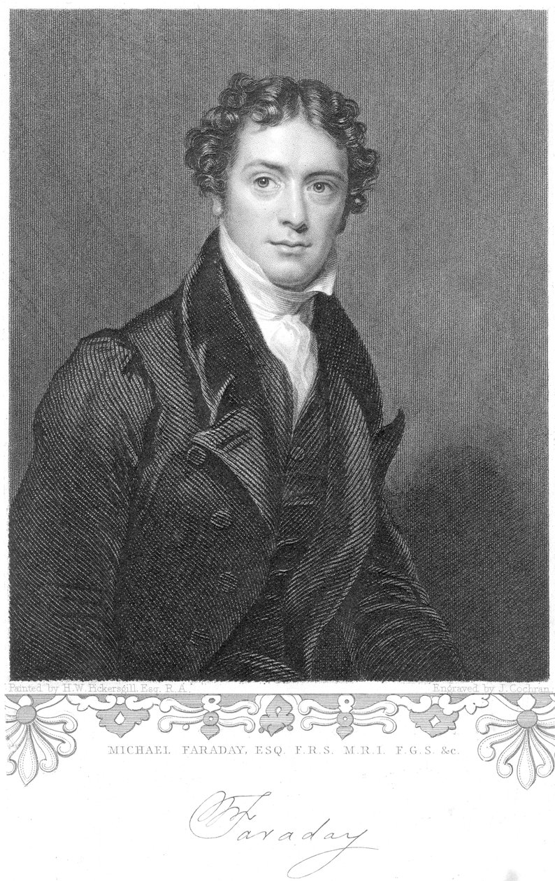 Michael Faraday, angielski chemik i fizyk, XIX wiek autorstwa Unbekannt