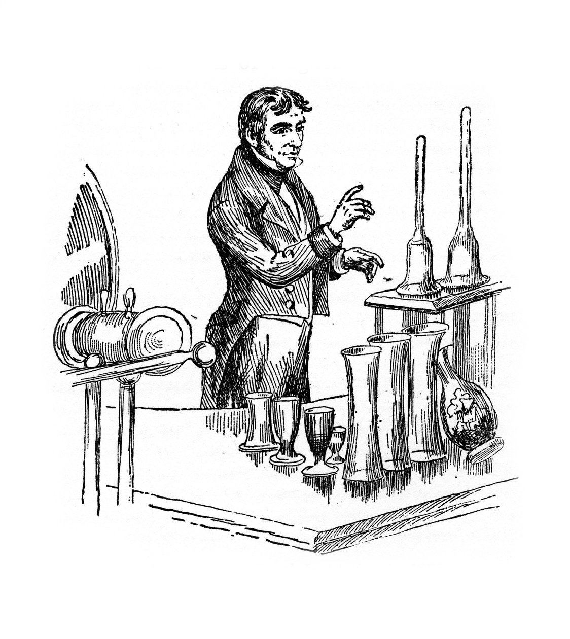 Michael Faraday wykłada w Royal Institution, Londyn, 1835 XX wiek autorstwa Unbekannt