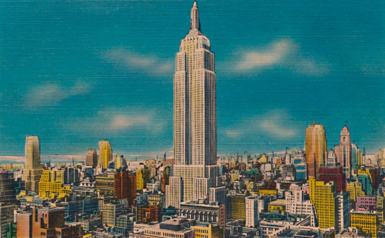 Midtown Skyline przedstawiający Empire State Building, Nowy Jork, c1940 autorstwa Unbekannt