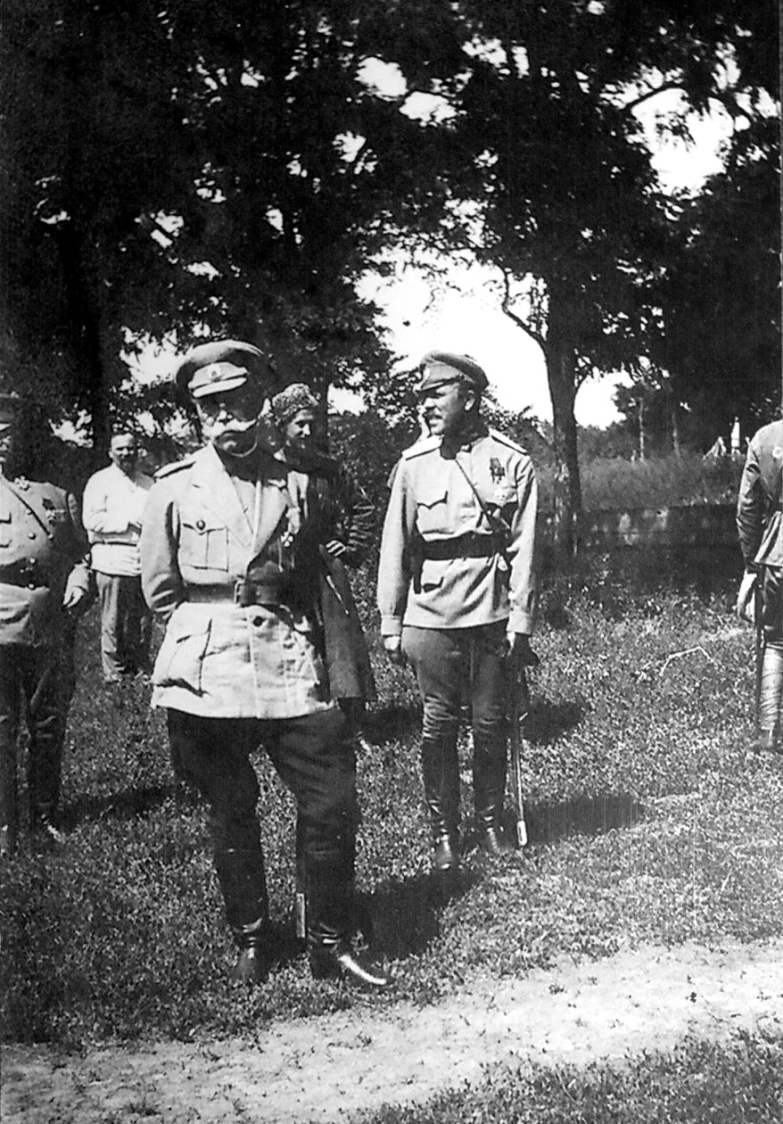 Michaił Aleksiejew, głównodowodzący Armii Ochotniczej, niedaleko Jekaterynodaru, Rosja, 1918 autorstwa Unbekannt
