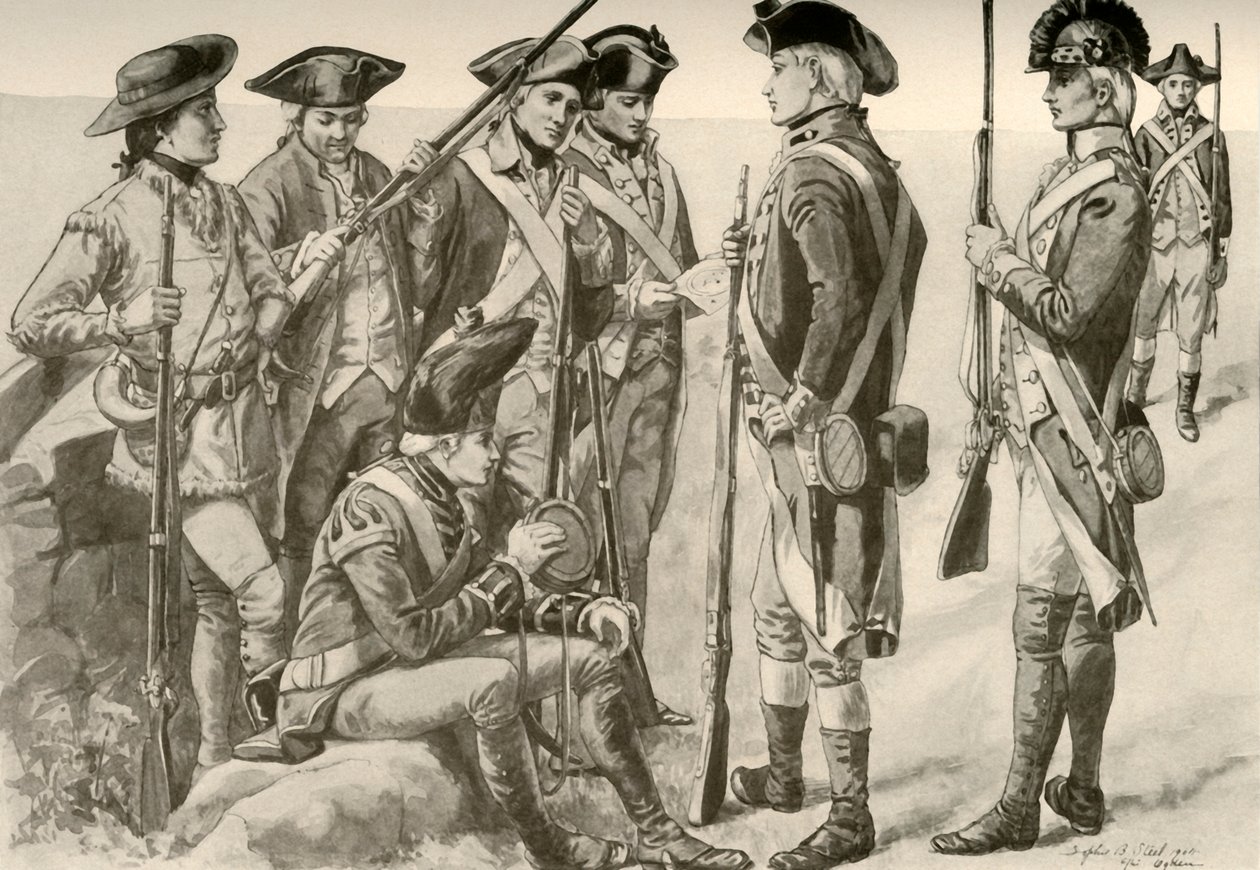 Mundury wojskowe w Ameryce, c1770, 1937. autorstwa Unbekannt