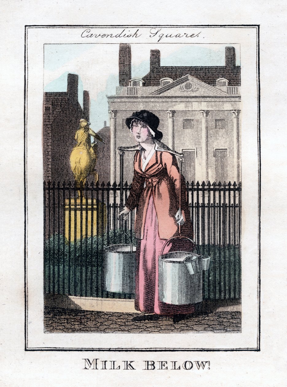Milk Below!, Cavendish Square, Londyn, 1805 autorstwa Unbekannt
