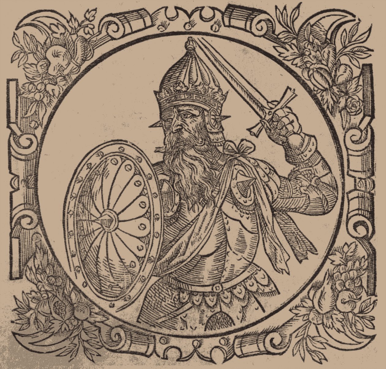 Mindaugas, król Litwy Od: Sarmatiae Europeae desscriprio... by A. Guagnini, 1578 autorstwa Unbekannt