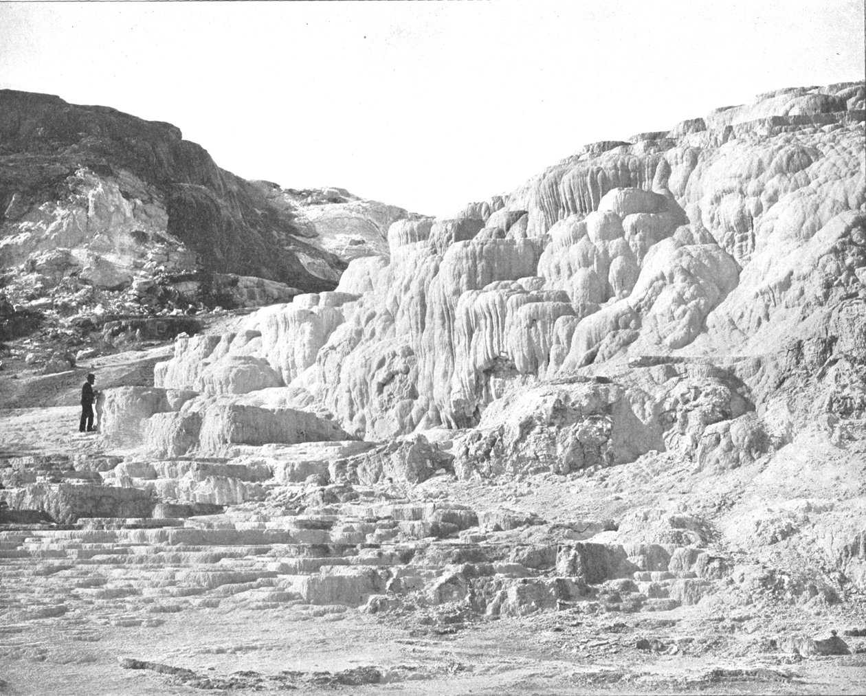 Taras Minerwy, Park Yellowstone, USA, ok. 1900. autorstwa Unbekannt