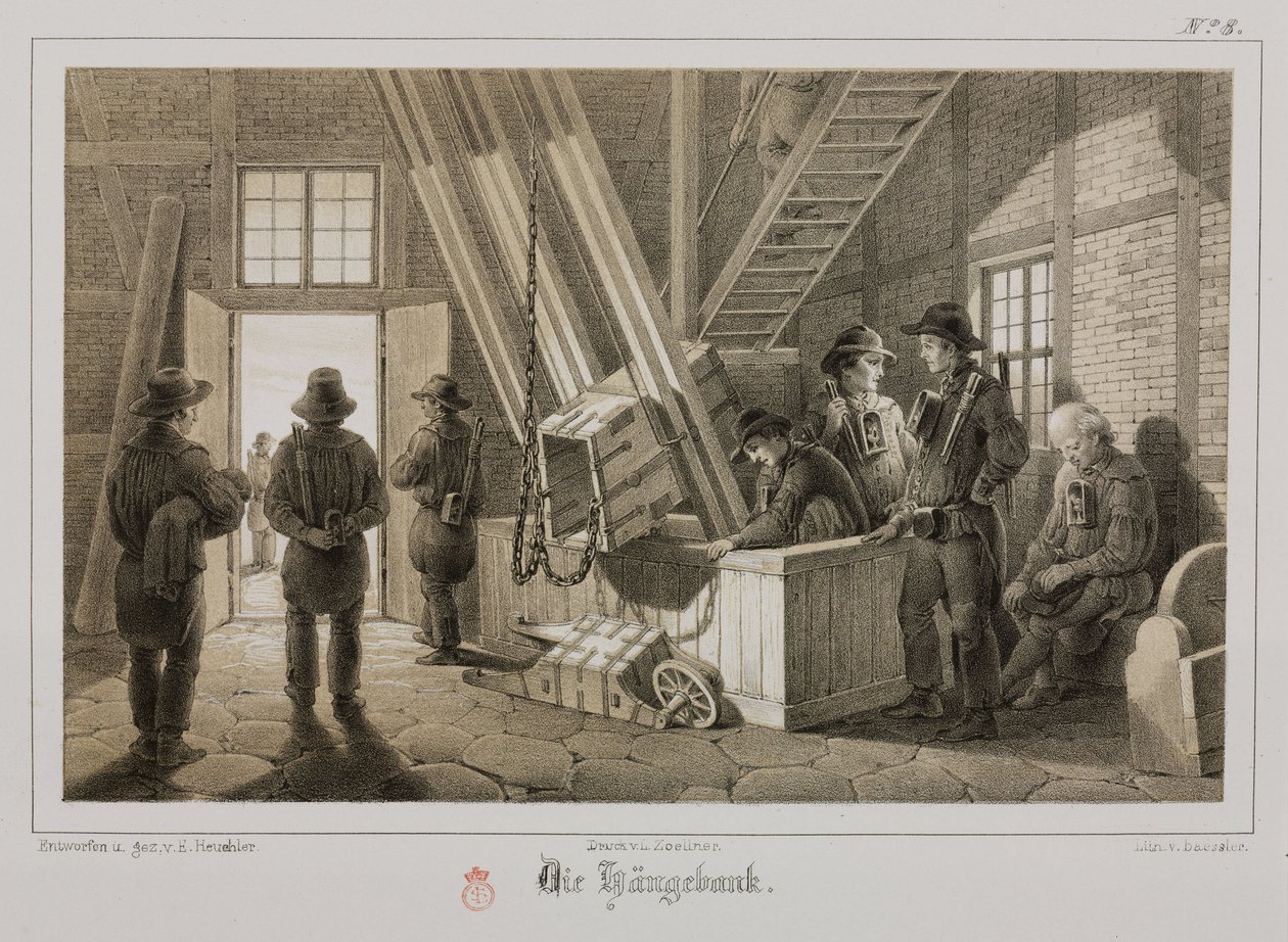 Górnictwo, kopalnia rud metali, Niemcy, ok. 1851 autorstwa Unbekannt