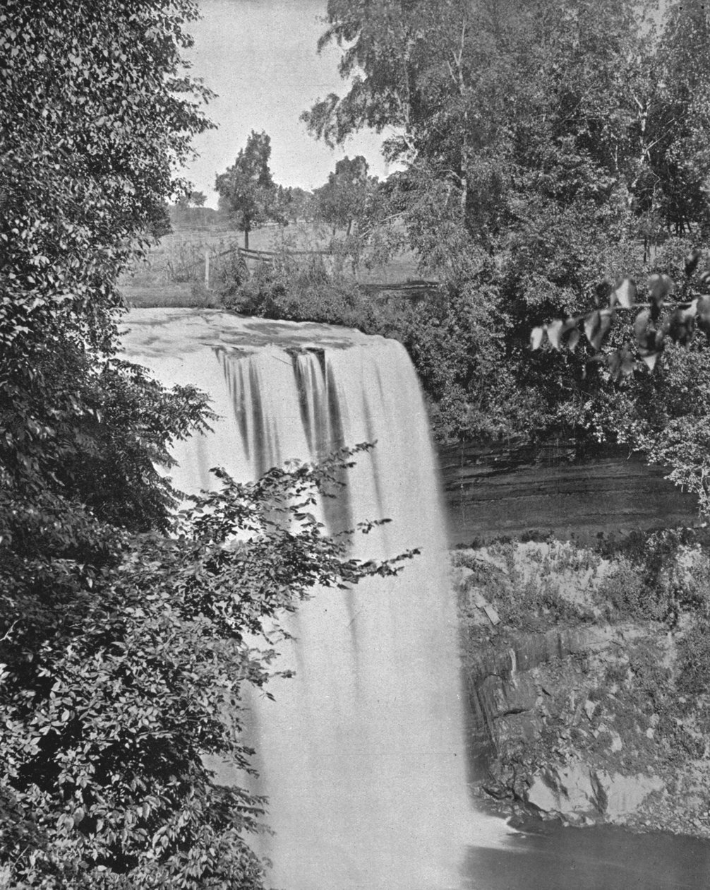 Wodospad Minnehaha, Minneapolis, Minnesota, USA, ok. 1900. autorstwa Unbekannt