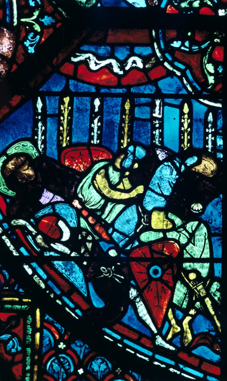 Cud kwitnących włóczni, witraż, katedra w Chartres, Francja, c1225 autorstwa Unbekannt