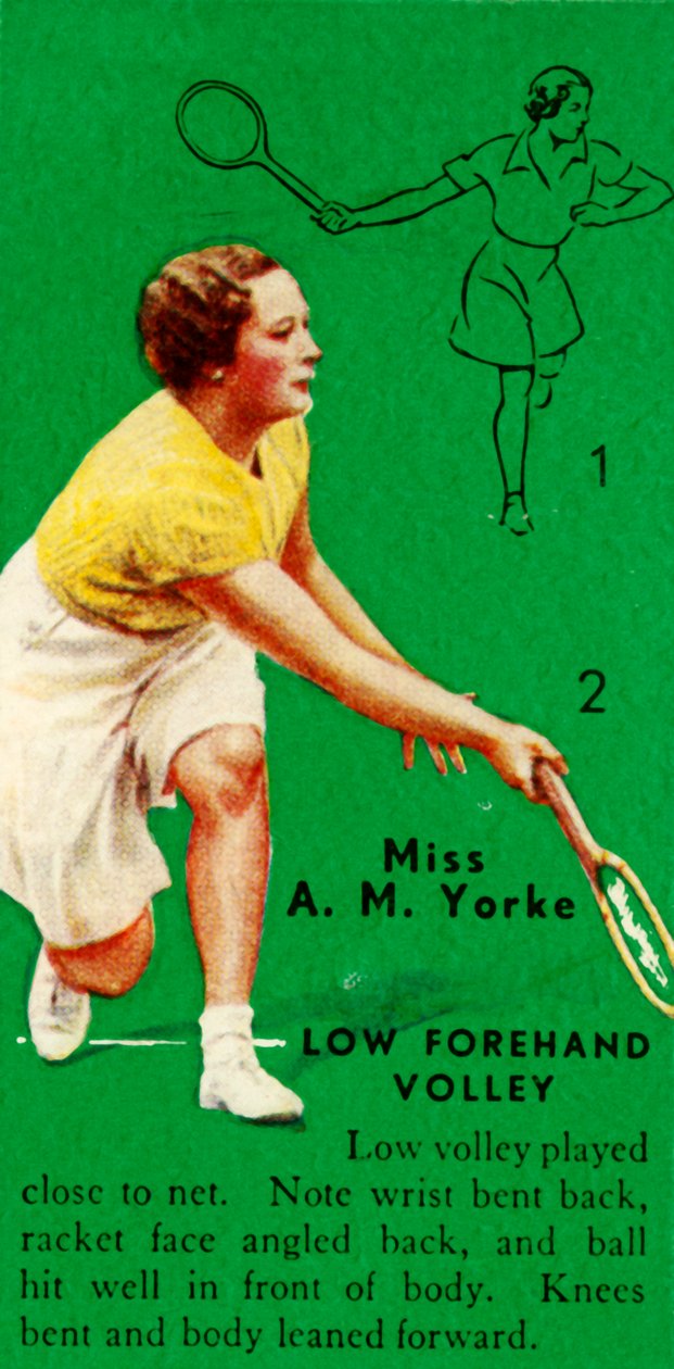 Miss A. M. Yorke - Woleje z niskiego forhendu, c1935. autorstwa Unbekannt