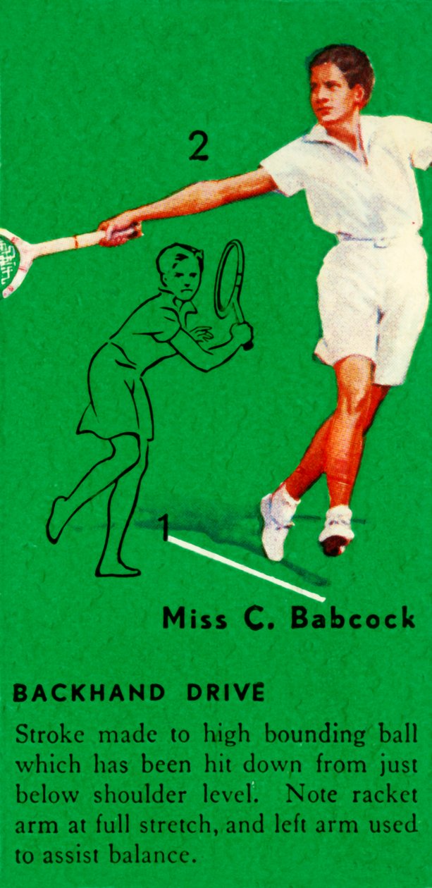 Panna C. Babcock - bekhendowy pęd, c1935. autorstwa Unbekannt